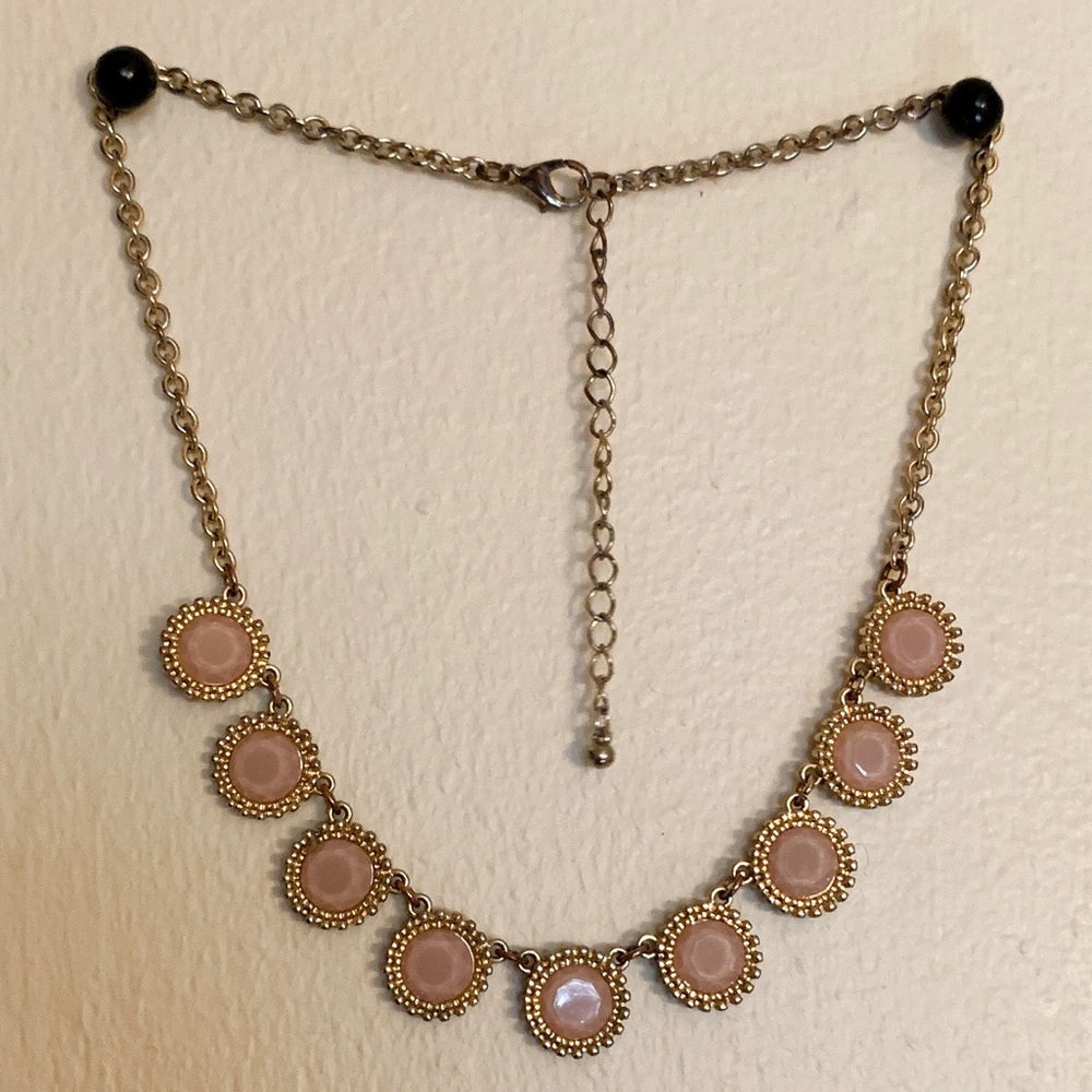 Pink jeweled necklace
